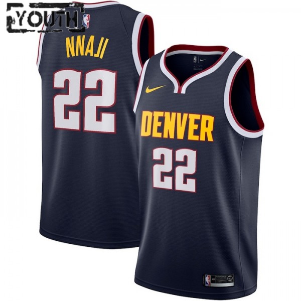 Denver Nuggets Trikot Zeke Nnaji 22 Nike 2022-23 Icon Edition Navy Swingman - Kinder